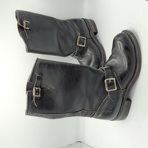 Carolina Engineer Motorcycle Boots Vintage Men Black Leather Engineer Biker SZ 7